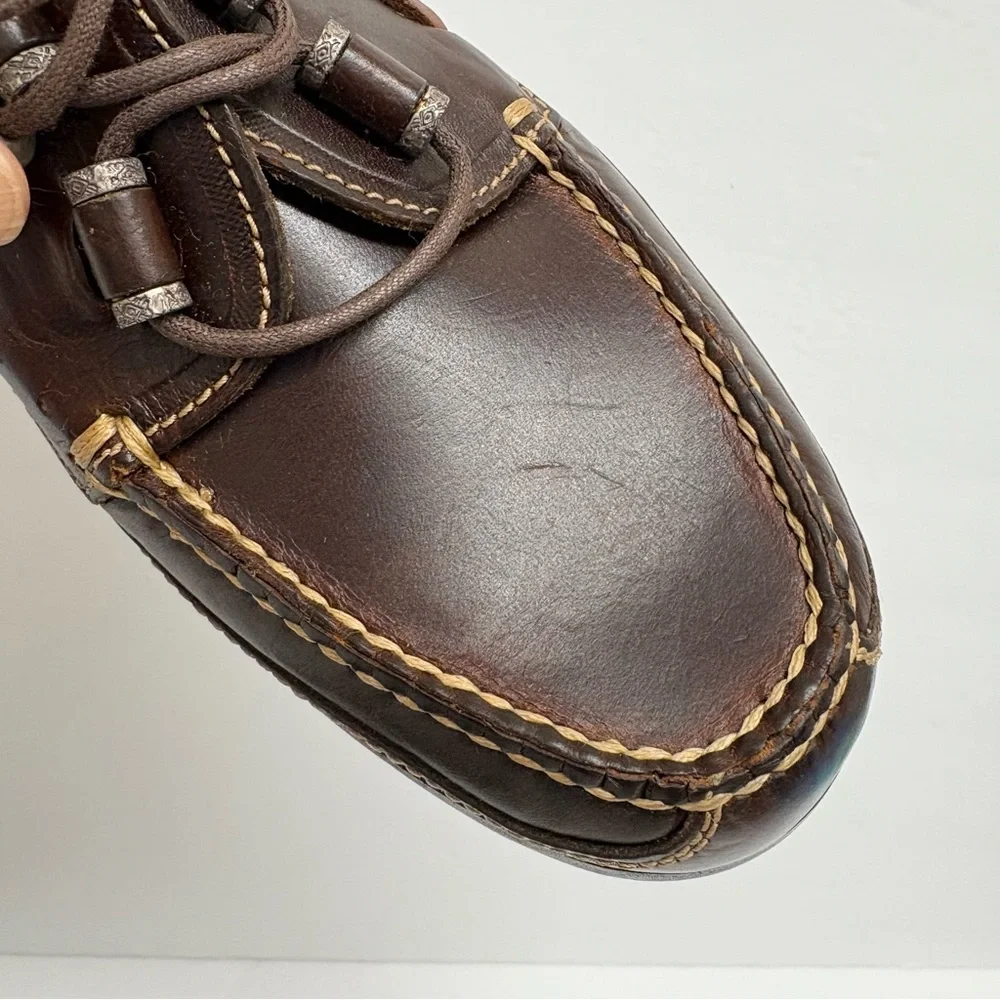 Colehaan Country Classic Brown Leather Slip On Boat Shoes Loafers 6.5 new